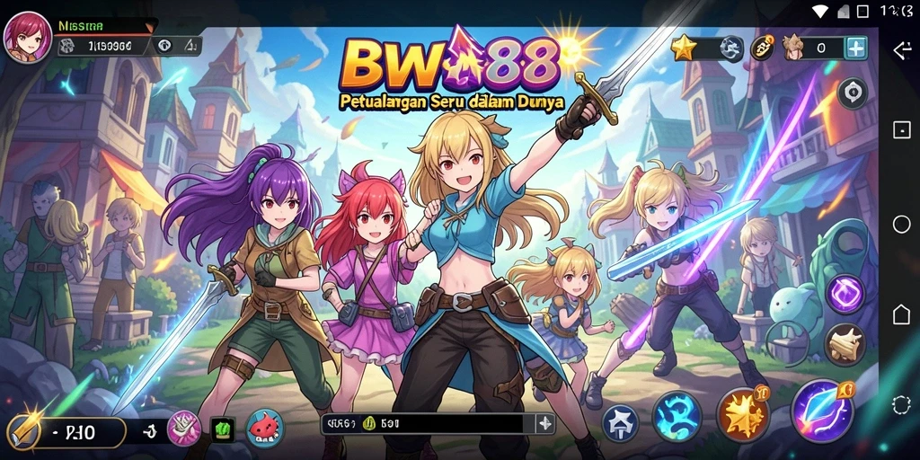 Tampilan gameplay BW888 yang menarik dengan karakter Anime ikonik.