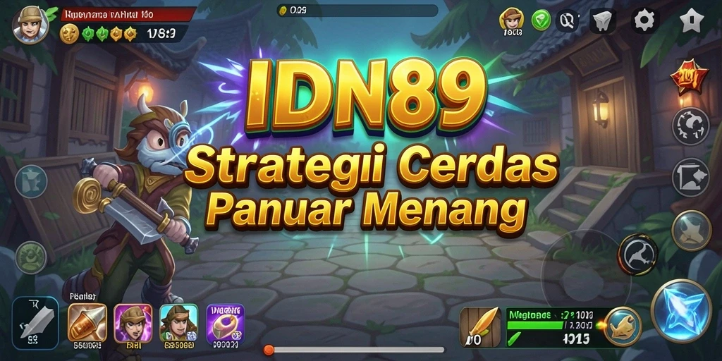 Tangkapan layar menunjukkan aksi strategi mendebarkan dalam IDN89.