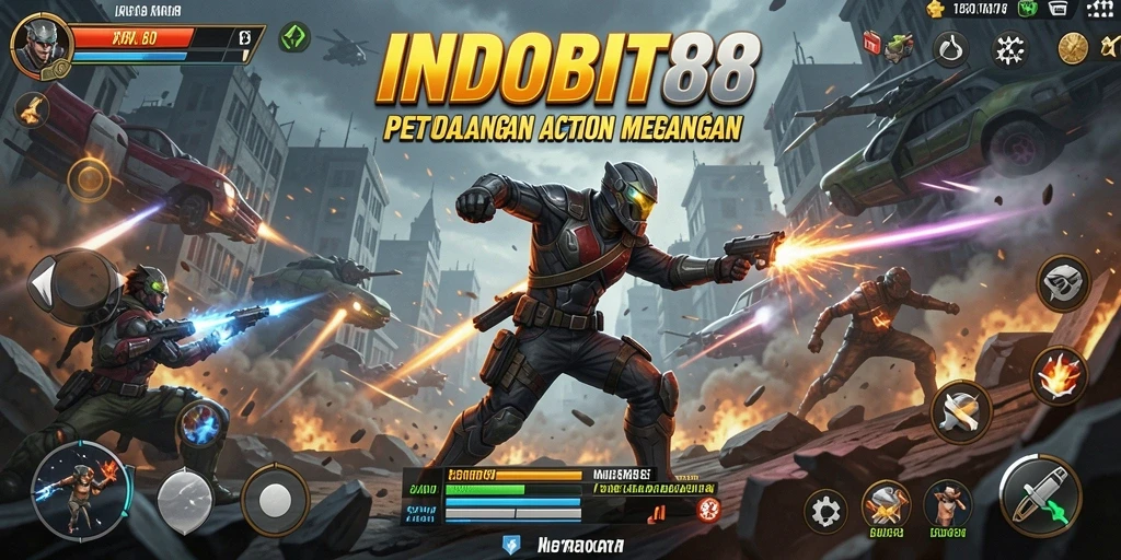 Screenshot gameplay INDOBIT88 menampilkan aksi seru dan mendebarkan.