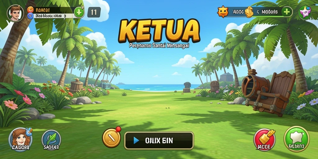 Screenshot gameplay KETUA yang menunjukkan keseruan permainan santai.