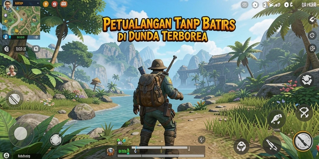 Gameplay KKRP yang menampilkan petualangan di dunia terbuka yang luas.