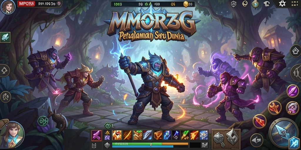 Menampilkan gameplay epik dalam dunia fantasi MPO555.