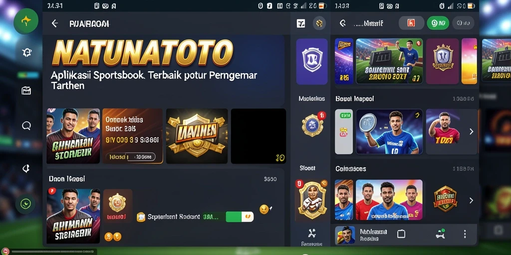 Tampilan gameplay Sportsbook di aplikasi NATUNATOTO.