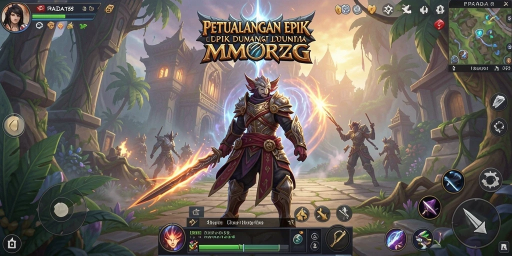 Screenshot gameplay PRADA188 yang menampilkan pertarungan seru di dunia MMORPG.