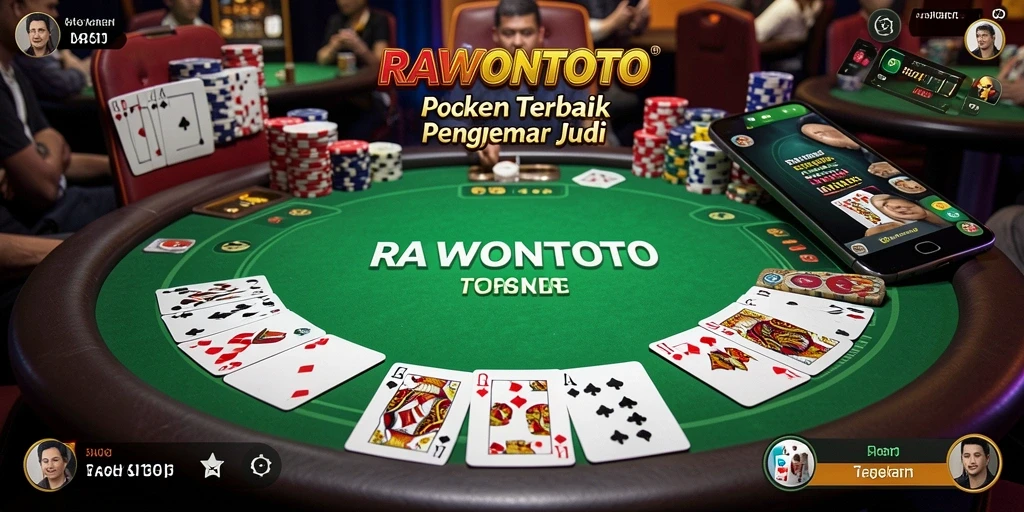 Tampilan utama gameplay Poker yang seru dan interaktif.