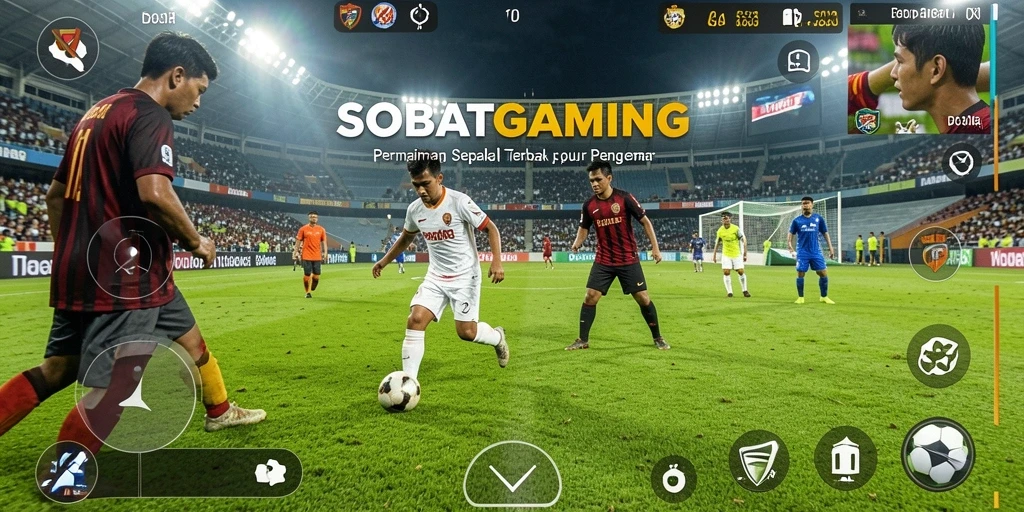 Tampilan action gameplay sepak bola yang mendebarkan di SOBATGAMING.