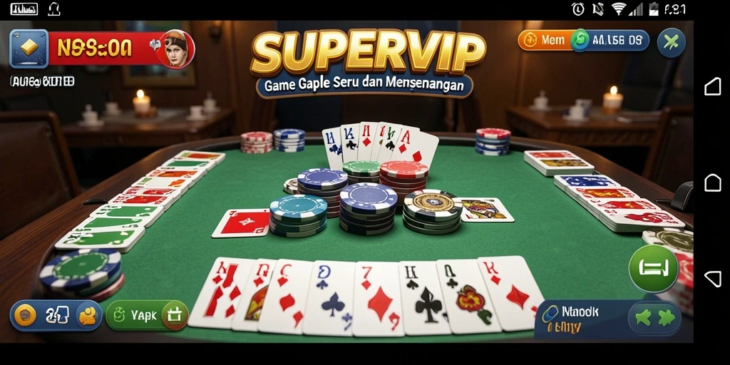 Tampilan gameplay Gaple yang seru dan interaktif.