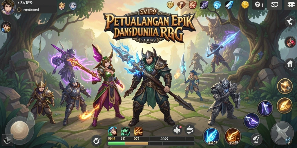 Tangkapan layar yang menunjukkan aksi mendebarkan dalam permainan RPG.