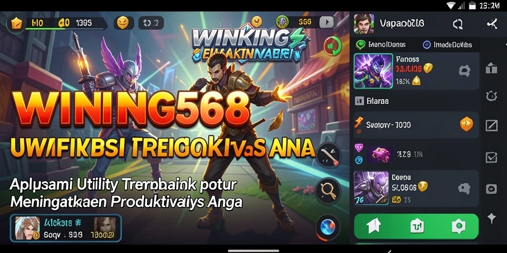 Tampilan utama WINNING568 dengan fitur-fitur Utility yang efisien.
